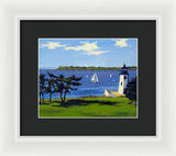 Goat Island Lighthouse Newport Rhode Island - Framed Print