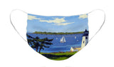 Goat Island Lighthouse Newport Rhode Island - Face Mask