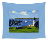 Goat Island Lighthouse Newport Rhode Island - Tapestry