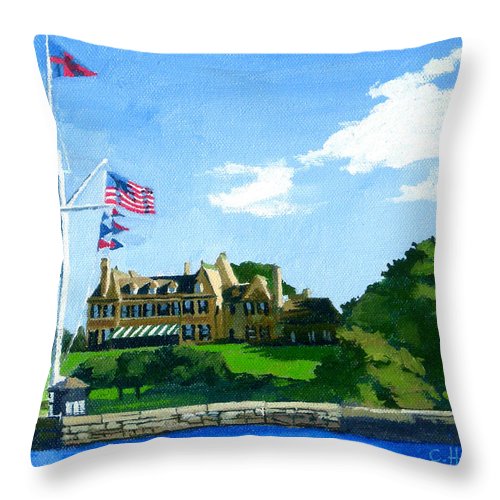 New York Yacht Club Newport Rhode Island - Throw Pillow