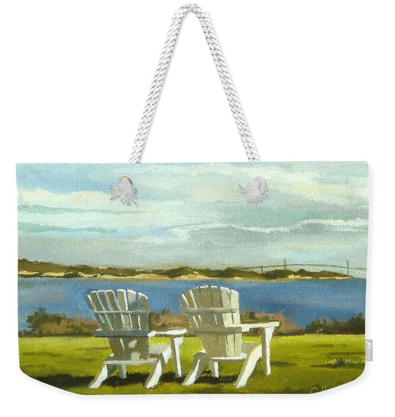 Newport Bridge Newport Rhode Island - Weekender Tote Bag