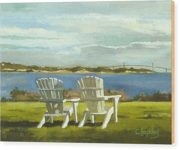 Newport Bridge Newport Rhode Island - Wood Print