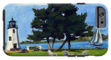 Goat Island Lighthouse Newport Rhode Island - Phone Case