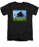 Goat Island Lighthouse Newport Rhode Island - Men's V-Neck T-Shirt