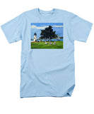 Goat Island Lighthouse Newport Rhode Island - Men's T-Shirt  (Regular Fit)