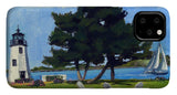 Goat Island Lighthouse Newport Rhode Island - Phone Case
