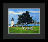 Goat Island Lighthouse Newport Rhode Island - Framed Print