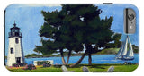 Goat Island Lighthouse Newport Rhode Island - Phone Case