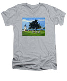 Goat Island Lighthouse Newport Rhode Island - Men's V-Neck T-Shirt
