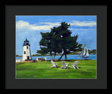 Goat Island Lighthouse Newport Rhode Island - Framed Print