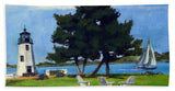 Goat Island Lighthouse Newport Rhode Island - Beach Towel