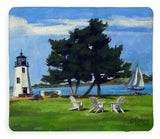 Goat Island Lighthouse Newport Rhode Island - Blanket
