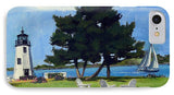 Goat Island Lighthouse Newport Rhode Island - Phone Case