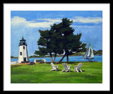 Goat Island Lighthouse Newport Rhode Island - Framed Print