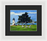 Goat Island Lighthouse Newport Rhode Island - Framed Print