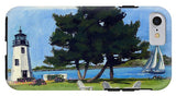 Goat Island Lighthouse Newport Rhode Island - Phone Case