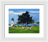 Goat Island Lighthouse Newport Rhode Island - Framed Print