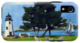 Goat Island Lighthouse Newport Rhode Island - Phone Case