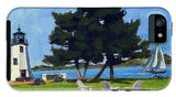 Goat Island Lighthouse Newport Rhode Island - Phone Case