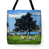 Goat Island Lighthouse Newport Rhode Island - Tote Bag