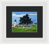 Goat Island Lighthouse Newport Rhode Island - Framed Print
