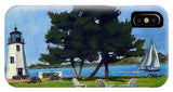 Goat Island Lighthouse Newport Rhode Island - Phone Case