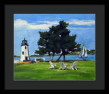 Goat Island Lighthouse Newport Rhode Island - Framed Print
