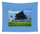 Goat Island Lighthouse Newport Rhode Island - Tapestry