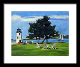 Goat Island Lighthouse Newport Rhode Island - Framed Print