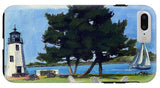 Goat Island Lighthouse Newport Rhode Island - Phone Case