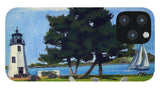 Goat Island Lighthouse Newport Rhode Island - Phone Case