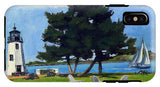 Goat Island Lighthouse Newport Rhode Island - Phone Case