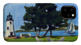 Goat Island Lighthouse Newport Rhode Island - Phone Case