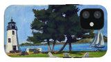 Goat Island Lighthouse Newport Rhode Island - Phone Case