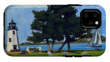 Goat Island Lighthouse Newport Rhode Island - Phone Case