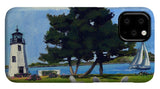Goat Island Lighthouse Newport Rhode Island - Phone Case