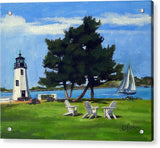 Goat Island Lighthouse Newport Rhode Island - Acrylic Print