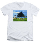 Goat Island Lighthouse Newport Rhode Island - Men's V-Neck T-Shirt