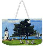 Goat Island Lighthouse Newport Rhode Island - Weekender Tote Bag