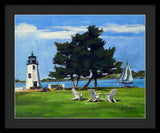 Goat Island Lighthouse Newport Rhode Island - Framed Print