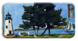 Goat Island Lighthouse Newport Rhode Island - Phone Case