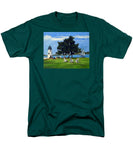 Goat Island Lighthouse Newport Rhode Island - Men's T-Shirt  (Regular Fit)