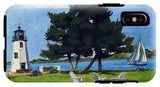 Goat Island Lighthouse Newport Rhode Island - Phone Case