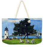 Goat Island Lighthouse Newport Rhode Island - Weekender Tote Bag