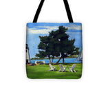 Goat Island Lighthouse Newport Rhode Island - Tote Bag