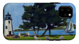 Goat Island Lighthouse Newport Rhode Island - Phone Case