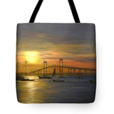 Newport Bridge Newport Rhode Island - Tote Bag