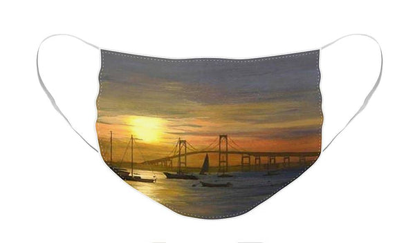 Newport Bridge Newport Rhode Island - Face Mask