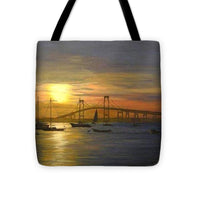 Newport Bridge Newport Rhode Island - Tote Bag