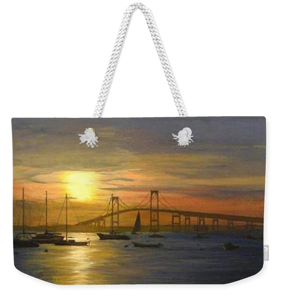 Newport Bridge Newport Rhode Island - Weekender Tote Bag